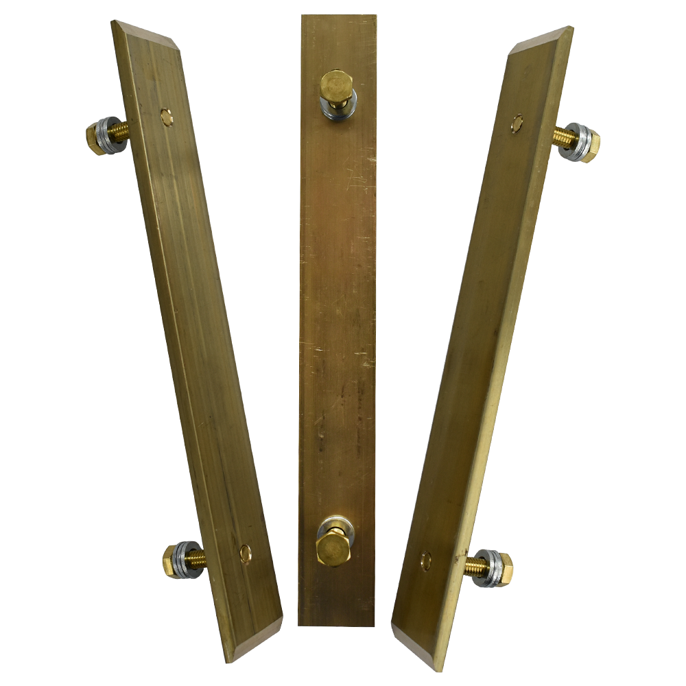 Brass Guide Shoe Liners Complete Set Of 3 Elevator Equipment